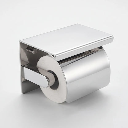Covered Toilet Paper Holder with Storage Shelf