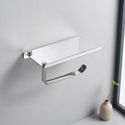 Covered Toilet Paper Holder with Storage Shelf