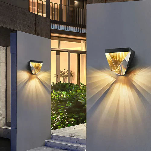 Crystal Diamond Outdoor Metal Wall Light Design | Dorani