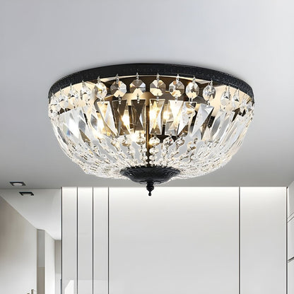Crystal Dome Ceiling Light Scandinavian Flush Mount | Doreli