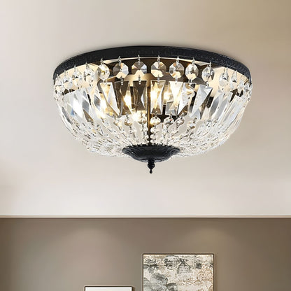 Crystal Dome Ceiling Light Scandinavian Flush Mount | Doreli