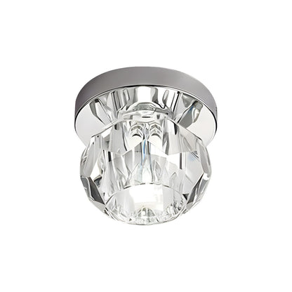 Crystal Globe Flush Mount Ceiling Light Modern Compact | Luvoria