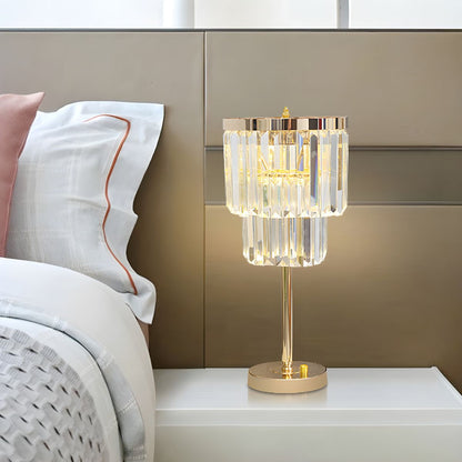 Crystal Shade Table Lamp Modern Gold Finish | Varlune