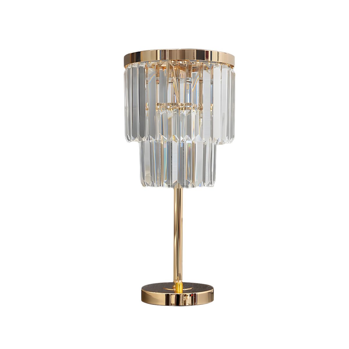 Crystal Shade Table Lamp Modern Gold Finish | Varlune