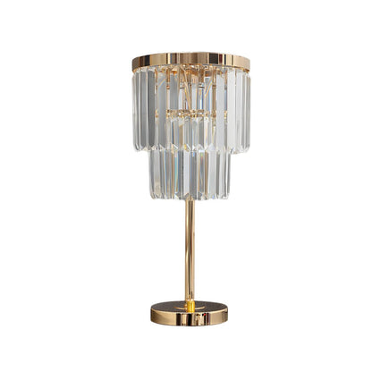 Crystal Shade Table Lamp Modern Gold Finish | Varlune
