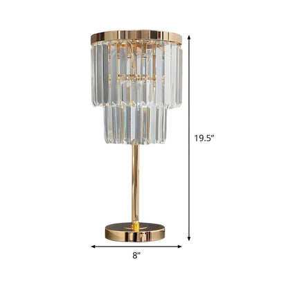 Crystal Shade Table Lamp Modern Gold Finish | Varlune