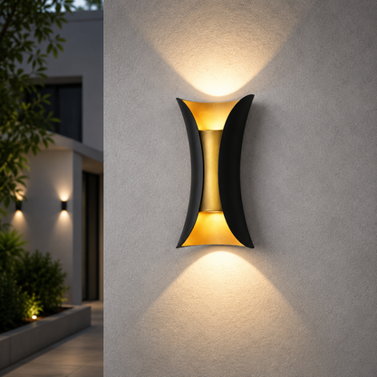 Curved LED Indoor Outdoor Wall Lighting Fixture | Orqina