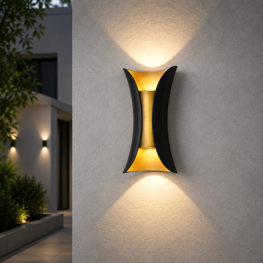 Curved LED Indoor Outdoor Wall Lighting Fixture | Orqina
