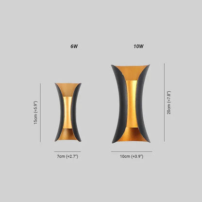 Curved LED Indoor Outdoor Wall Lighting Fixture | Orqina