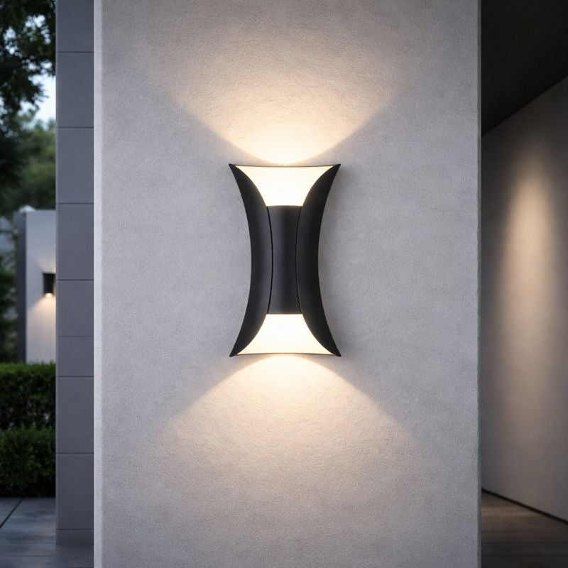 Curved LED Indoor Outdoor Wall Lighting Fixture | Orqina