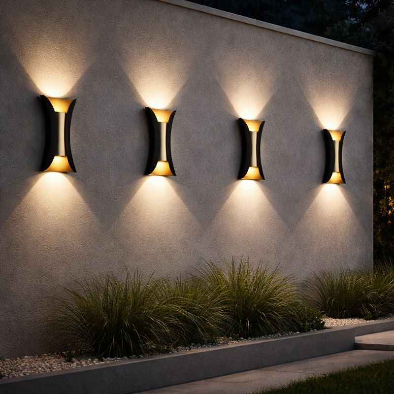 Curved LED Indoor Outdoor Wall Lighting Fixture | Orqina