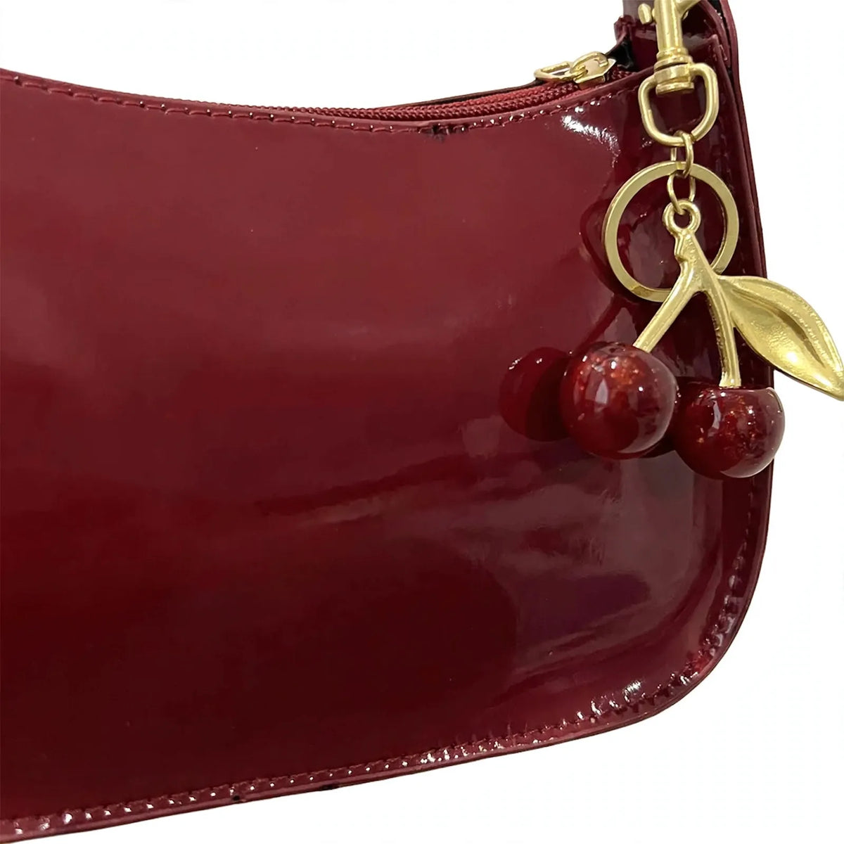 Curved Zipper Shoulder Bag For Women