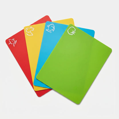 Cutting Board Mats Flexible Colour Coded Set of 4