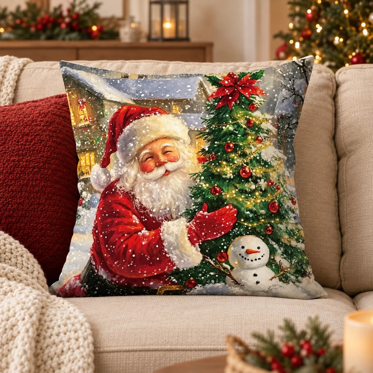 Decorative Christmas Sofa Pillow Covers