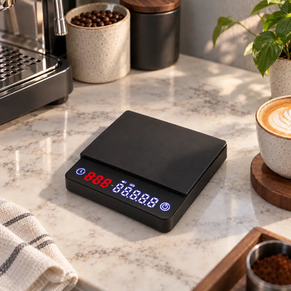 Digital Coffee Scale with Timer 0.1 g Precision and Dual LED Display