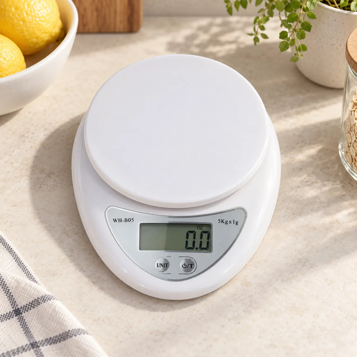 Digital Kitchen Scale with 5 kg Capacity LED Display and Tare Function