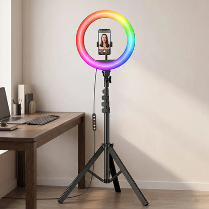 Dimmable Led Ring Light Tripod Stand