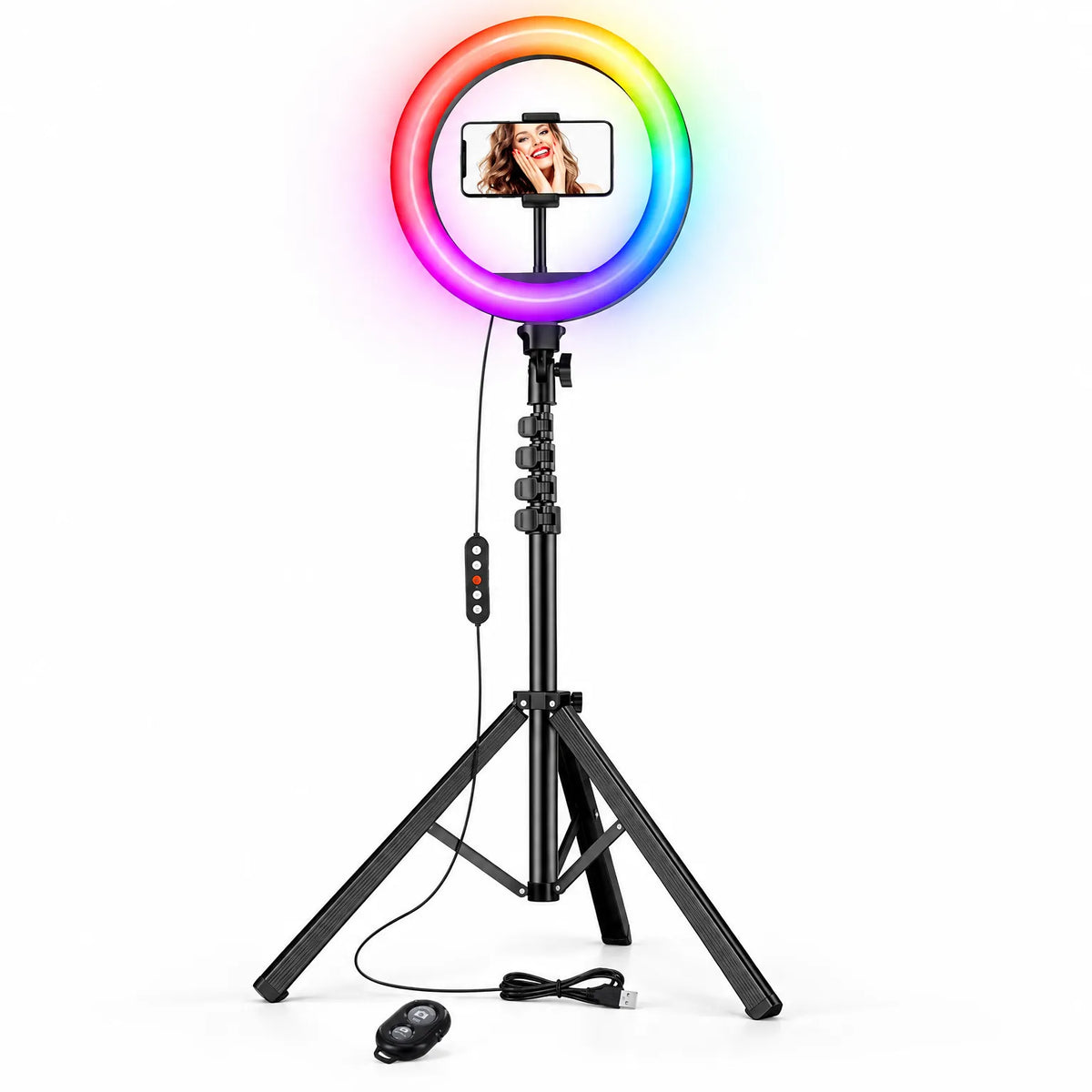 Dimmable Led Ring Light Tripod Stand