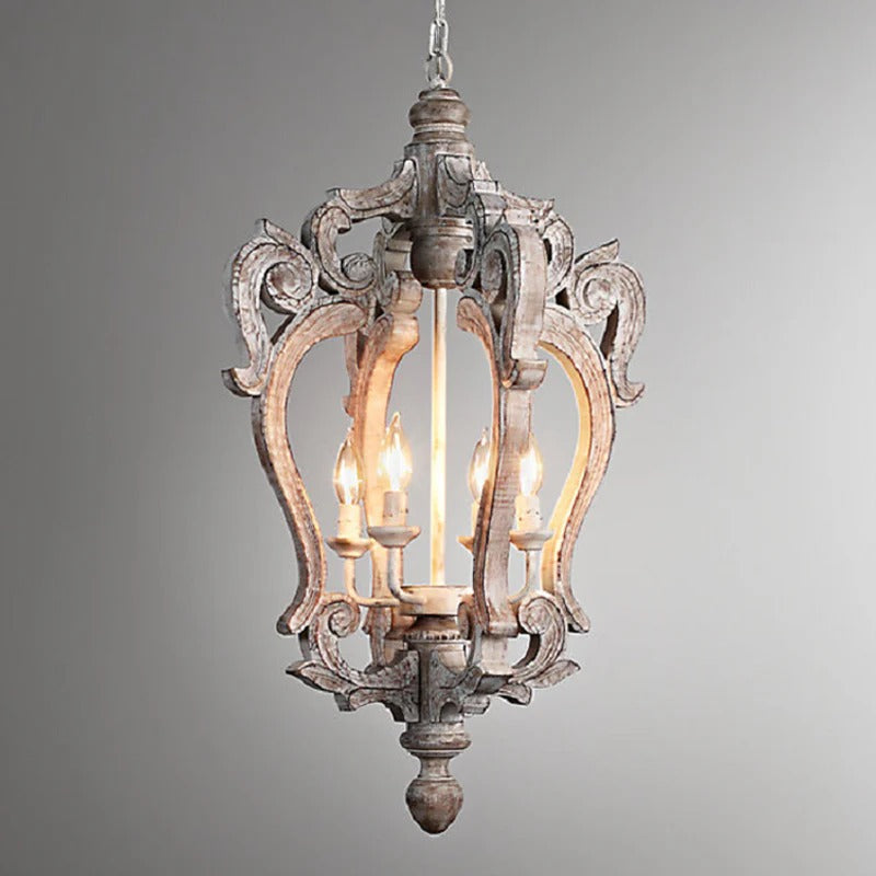 Distressed Wood Pendant Light Rustic Hanging Design | Torvica