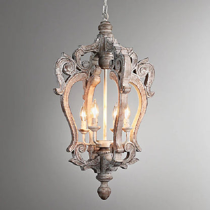 Distressed Wood Pendant Light Rustic Hanging Design | Torvica