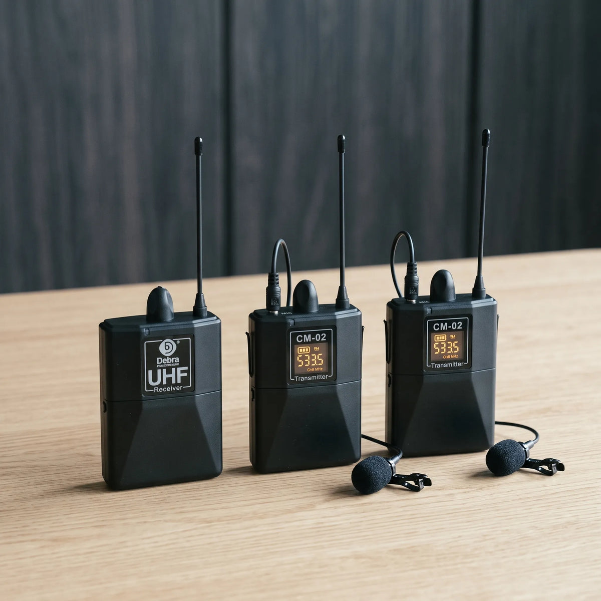 Dual Transmitter Wireless Lavalier Microphone