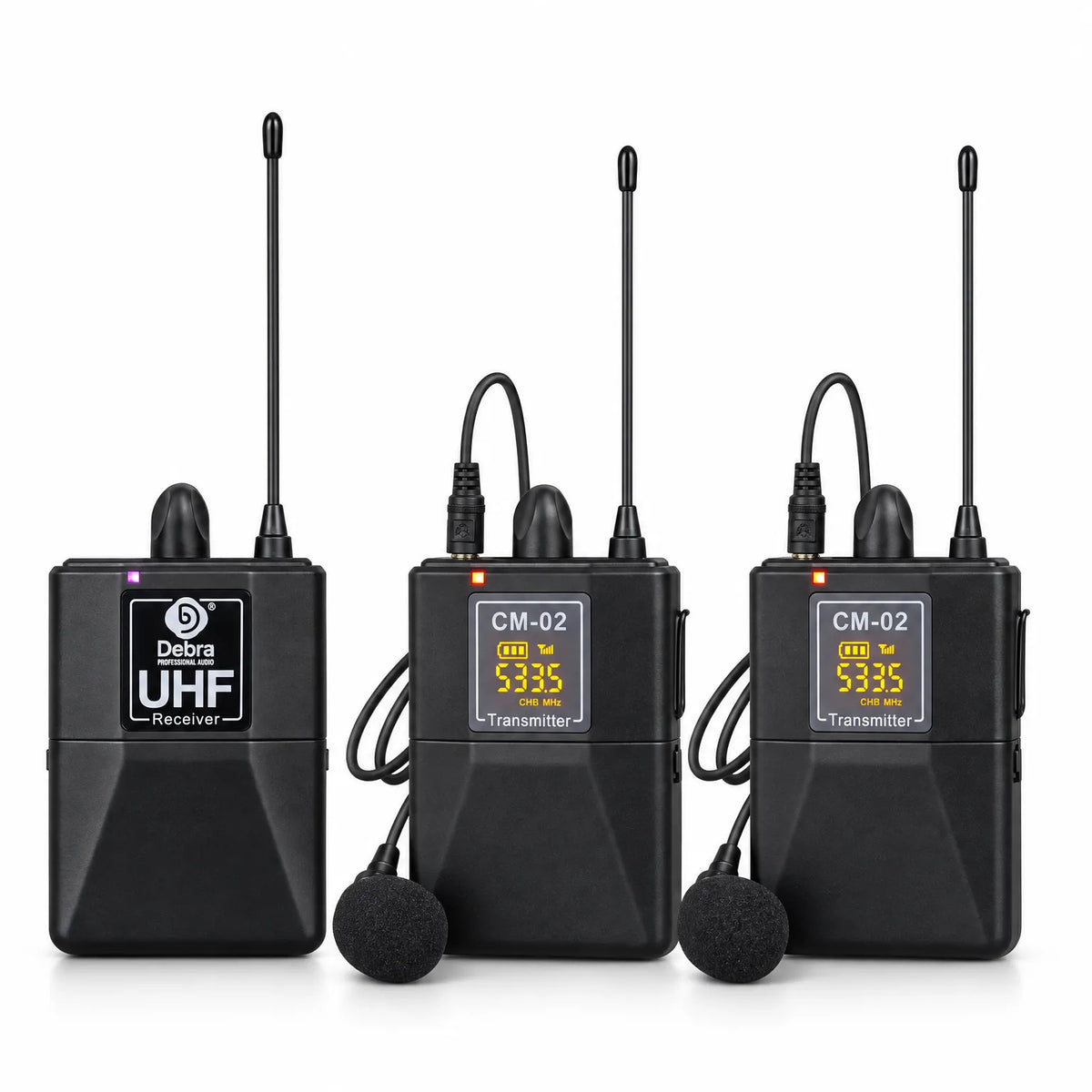 Dual Transmitter Wireless Lavalier Microphone