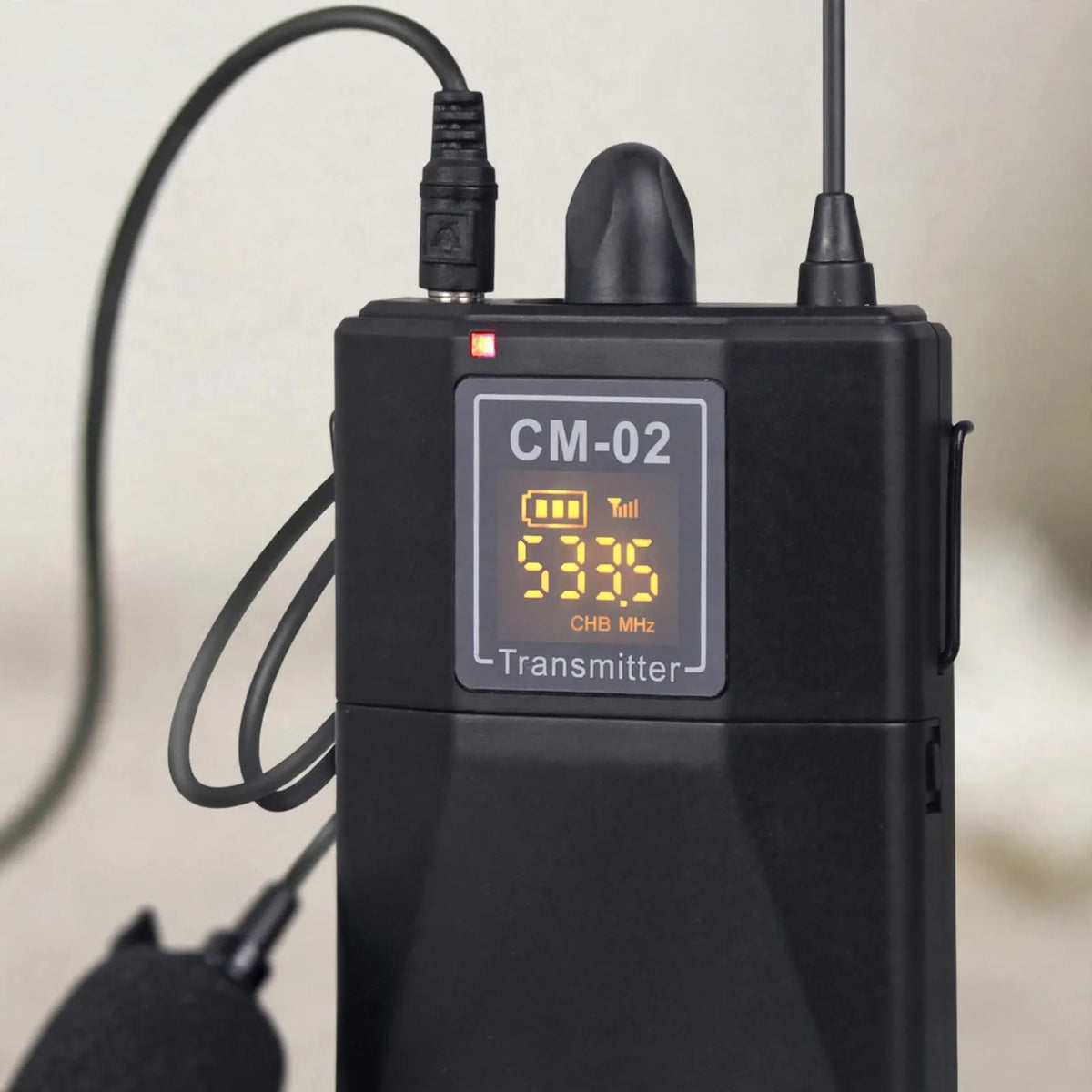 Dual Transmitter Wireless Lavalier Microphone
