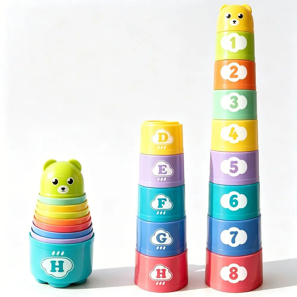 Educational Stacking Cups with Numbers and Letters for Kids