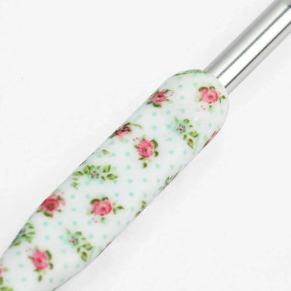 Ergonomic Floral Handle Crochet Hooks Set