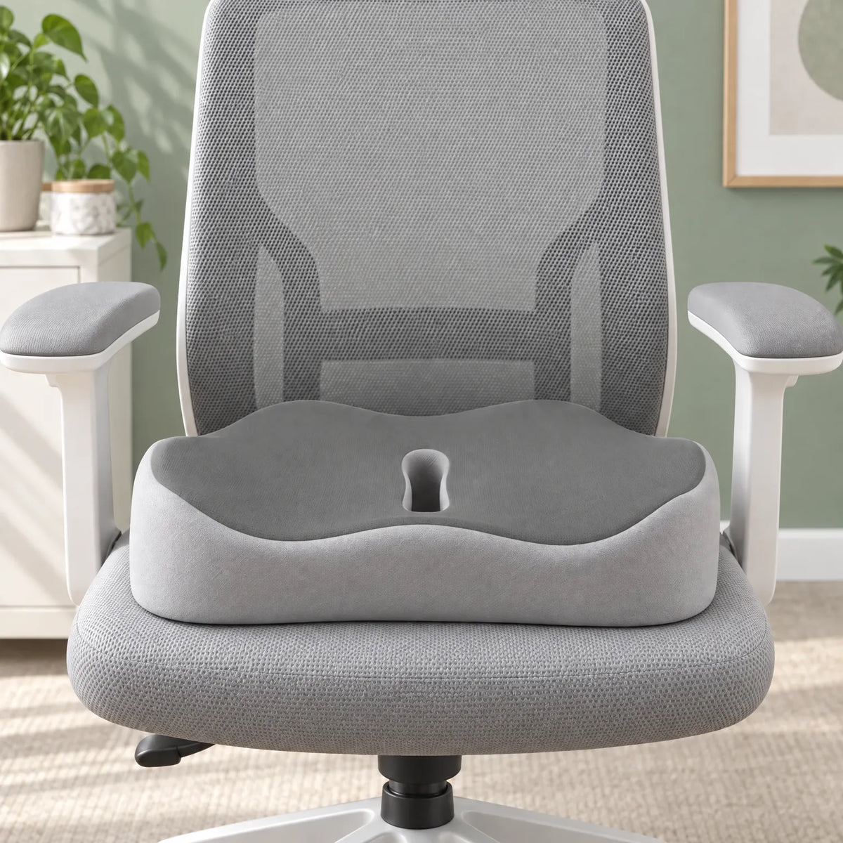 Ergonomic Memory Foam Seat Cushion for Office Chair and Car