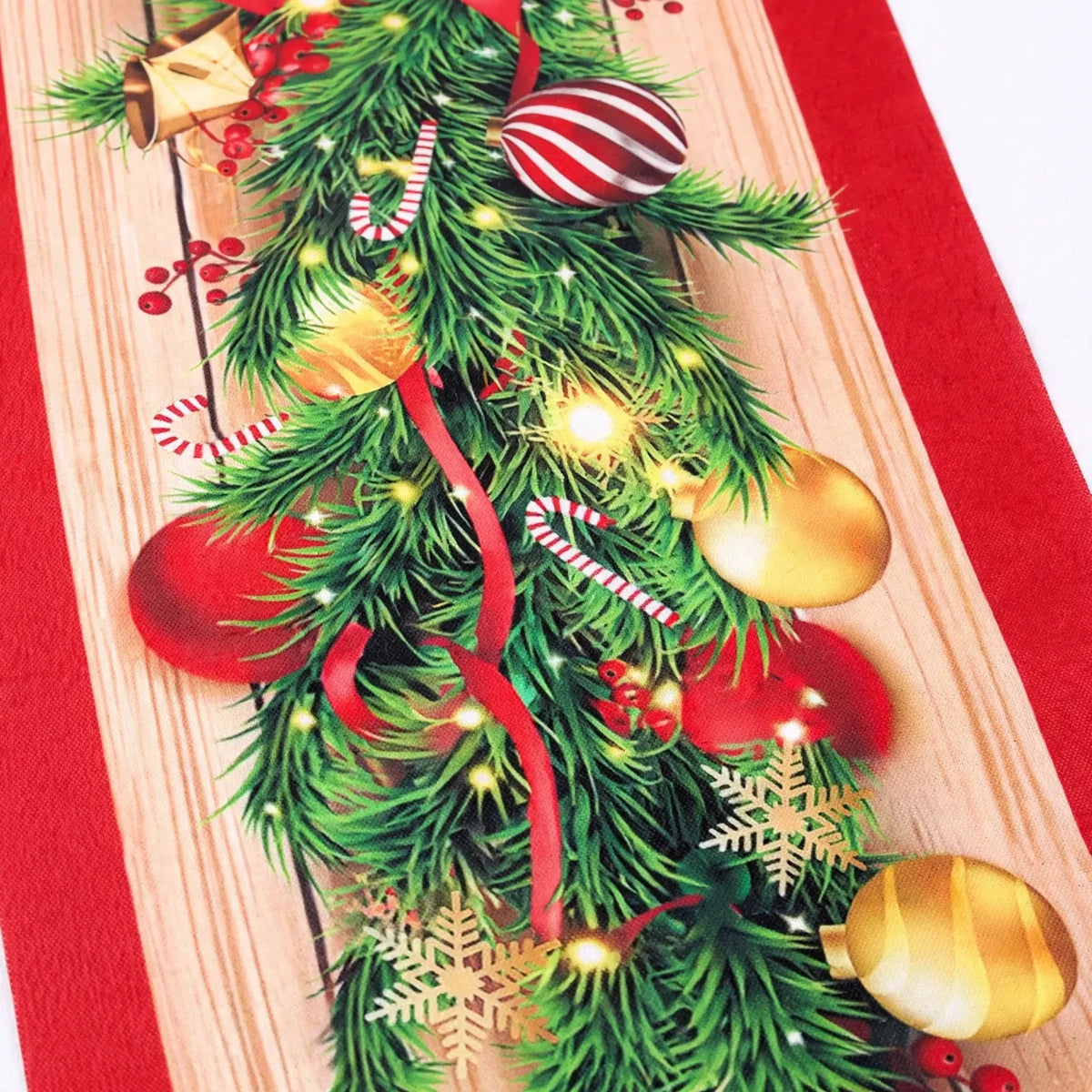 Festive Santa Christmas Table Runner
