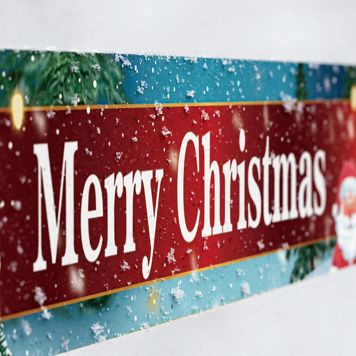 Flat Printed Christmas Fence Banner