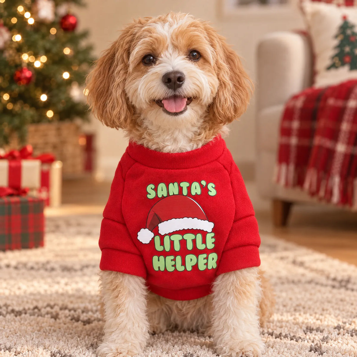 Fleece Dog Christmas Sweater Pullover