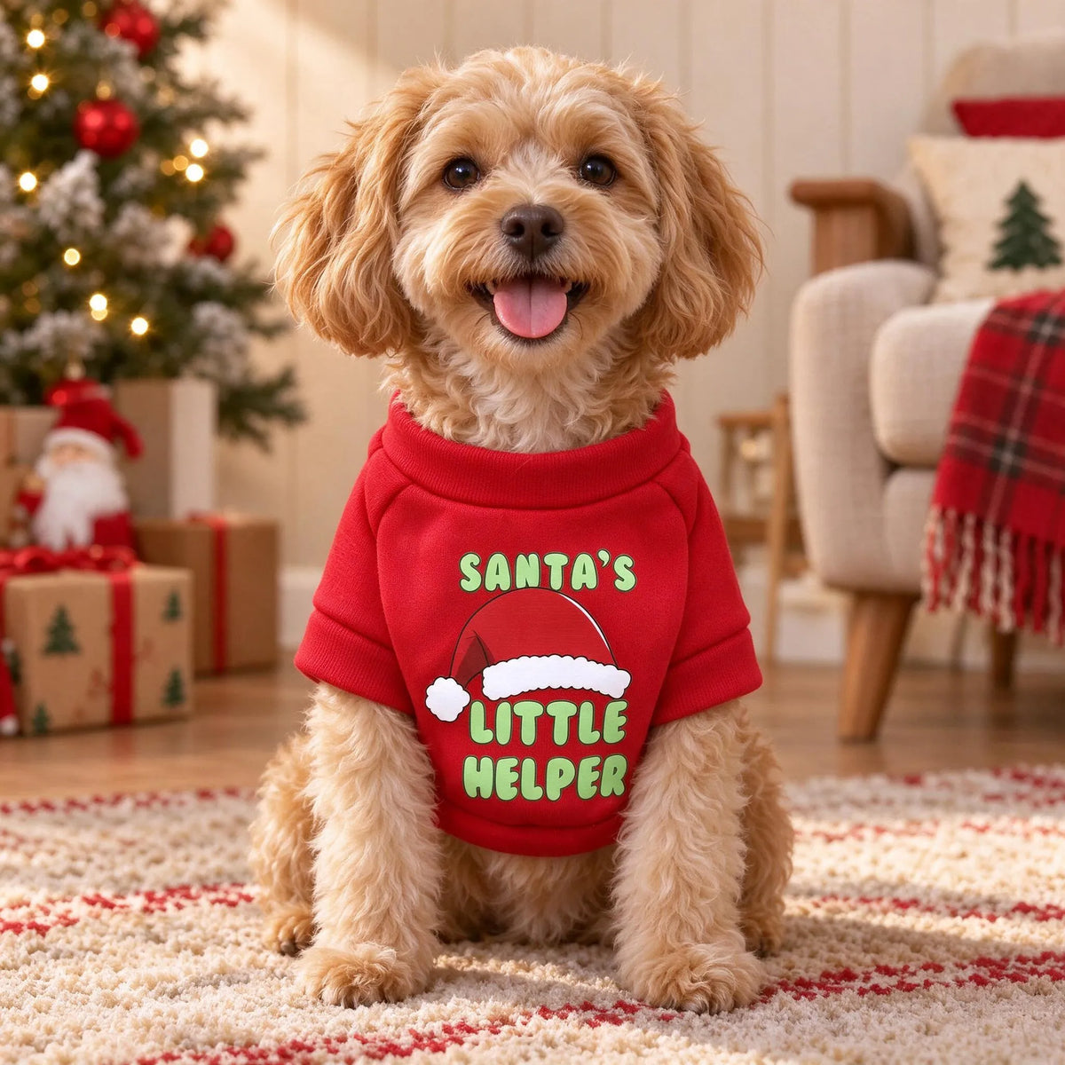 Fleece Dog Christmas Sweater Pullover