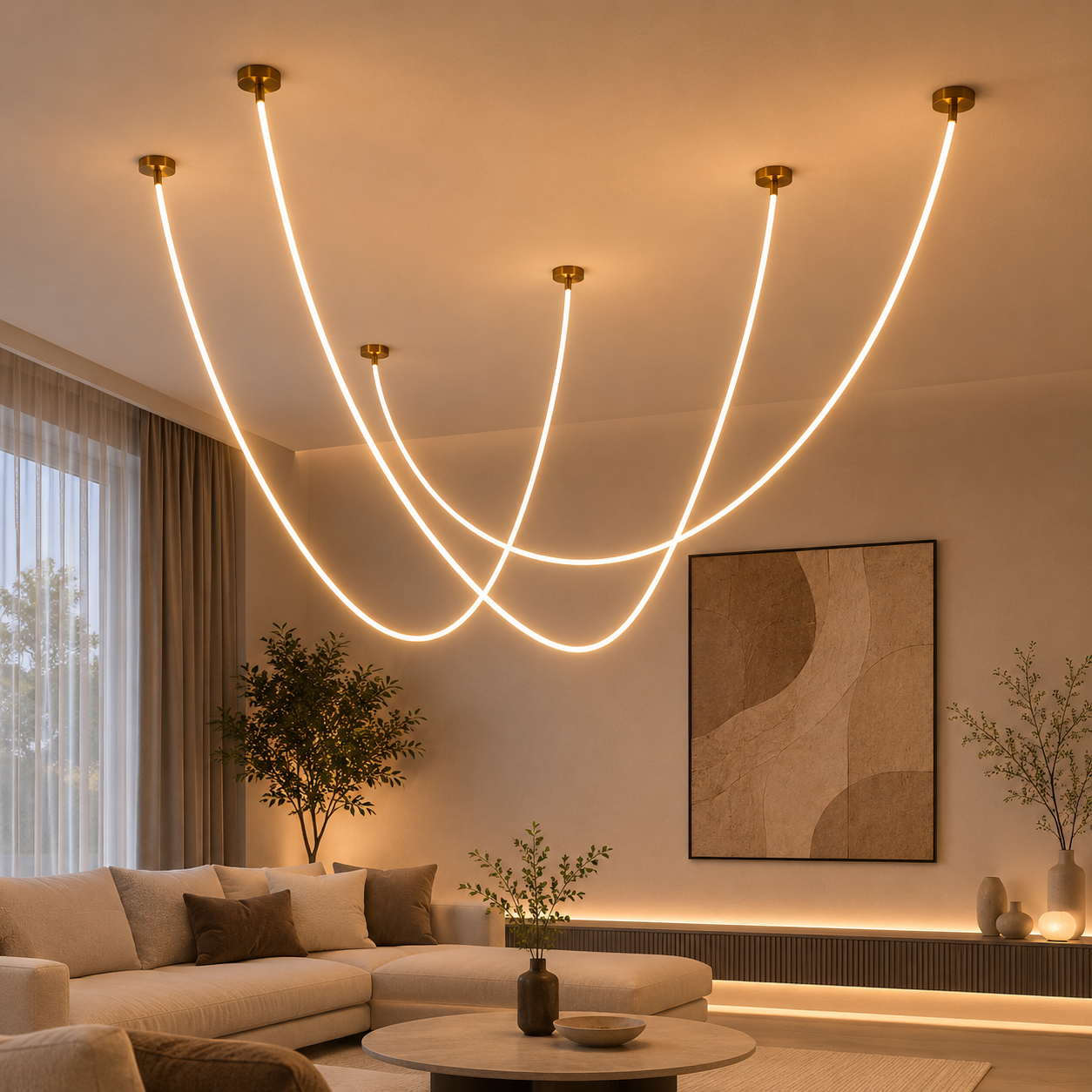 Flex LED Pendant Light for Modern Interior Spaces | Trevano