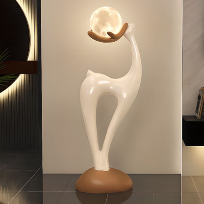 Floor Lamp Resin Deer Design Touch Switch Modern | Lunetra