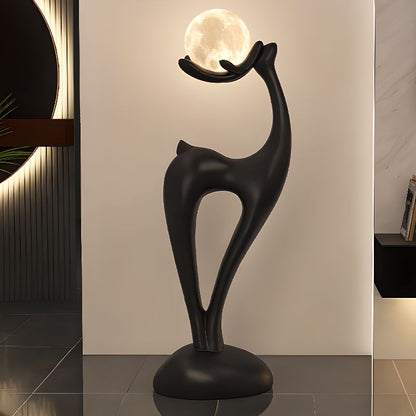 Floor Lamp Resin Deer Design Touch Switch Modern | Lunetra