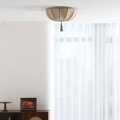 Floral Fabric Shade Ceiling Light Fixture Design | Lumevyn