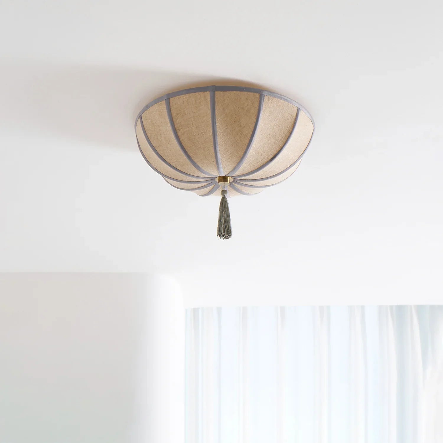 Floral Fabric Shade Ceiling Light Fixture Design | Lumevyn