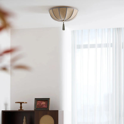 Floral Fabric Shade Ceiling Light Fixture Design | Lumevyn