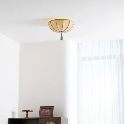 Floral Fabric Shade Ceiling Light Fixture Design | Lumevyn
