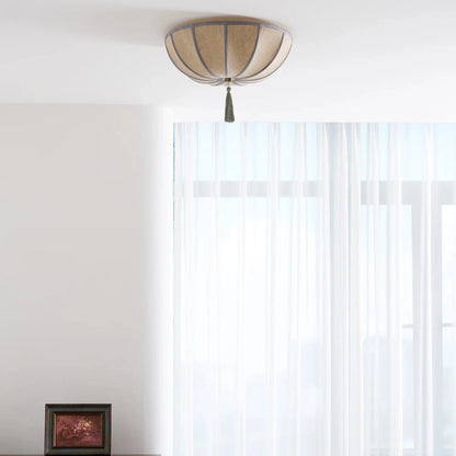Floral Fabric Shade Ceiling Light Fixture Design | Lumevyn