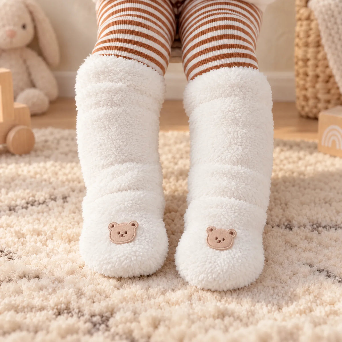 Fluffy Knee High Baby Socks