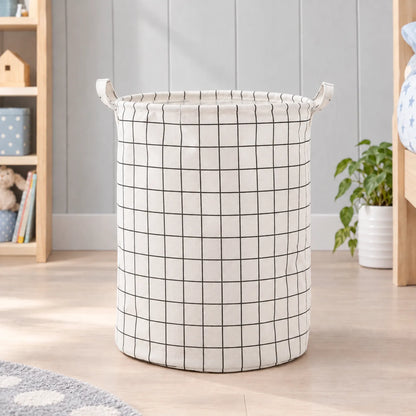 Foldable Fabric Laundry Basket with Handles for Clothes Storage