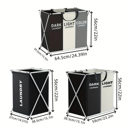 Foldable Fabric Laundry Sorter with Metal Frame