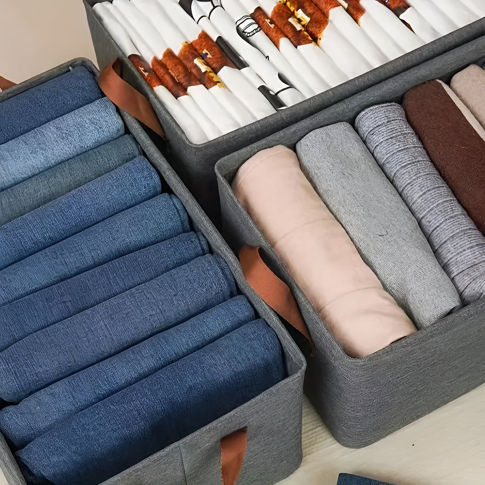 Foldable Storage Baskets Set of 3 | Versatile Organization 4