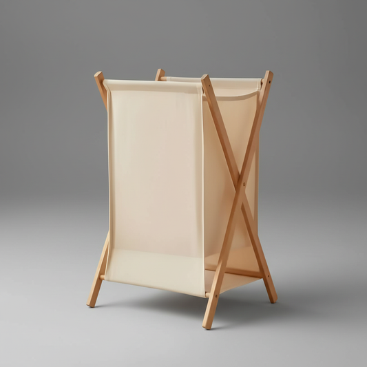 Foldable Wooden Laundry Basket | Stylish Hamper for Home Storage