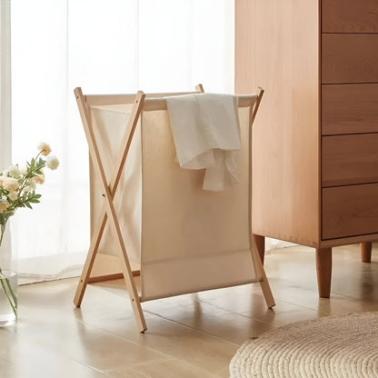 Foldable Wooden Laundry Basket | Stylish Hamper for Home Storage 2