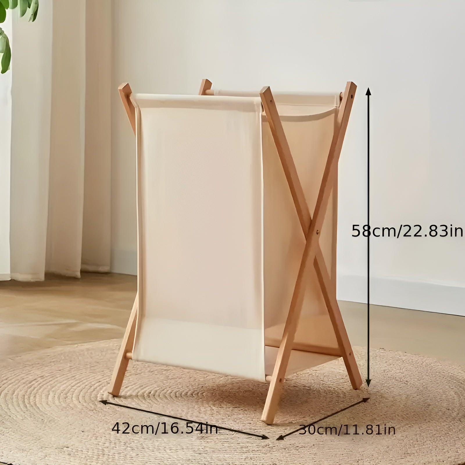 Foldable Wooden Laundry Basket | Stylish Hamper for Home Storage 5