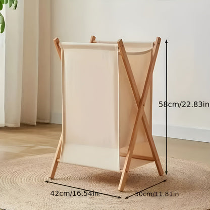 Foldable Wooden Laundry Basket | Stylish Hamper for Home Storage 5
